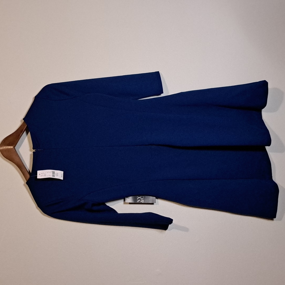 NWT NY & Co cobalt blue zipper pocket dress - Picture 7 of 9